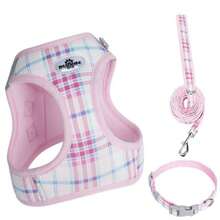 3pcs Set: Collar + Adjustable Vest-Style Harness + Leash, Suitable For Most Medium & Small Dogs & Cats, Indoor Play & Outdoor Walking, Leash Connector, Pet Walking Gear, Fashionable Pet Supplies, Comfortable Pet Apparel, Lightweight Pet Vest, Dog Walking Leash, Adjustable Pet Harness, For Dog Lovers - Multicolor - View 13