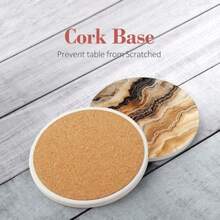 Coasters - Dark Brown Mixed Wave Marble - View 6