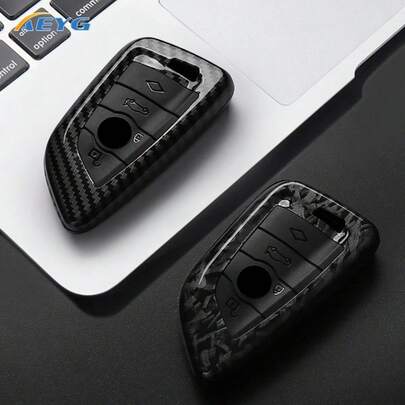 ABS Carbon Fiber Key Fob Cover Case For BMW For X1 X3 X4 X5 X6 3 5 7 Series F15 F16 G30 G11 F48