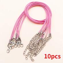 10pcs 45+5cm DIY Necklace Wax Thread Jewelry Accessories Necklace Rope Leather Rope Jewelry Making Parts Craft Supplies (20 Colours) - Multicolor - View 26
