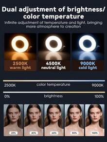 Flashes externos y luces de selfie para teléfono - redondo - Ver 3