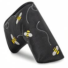 Funda para Putter de Golf Estilo Little Bee & Calavera Cruzada - Funda de Cabeza de Hoja Premium con Forro Suave y Cierre - Accesorio Duradero para Palos de Golf, Adecuado para Hombres & Mujeres, Regalo Único del Día del Padre para Entusiastas del Golf, Funda para Cabeza de Palo de Golf - Multicolor - Ver 11