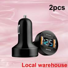 2A+2C Car Charger With LED Voltage Display (Car Accesories / Carro Accesorios / Accesorios Para Carro) – 2-Pack (Black) | Cargador De Apple Mobile Devices & IPad | Local Warehouse - one-size - View 8