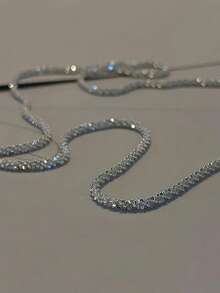 1件S925纯银简约个性百搭项链，优雅日常佩戴锁骨链，精致节日礼物，女士之选 - 鏈條 - 查看 4