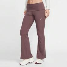 Nike AS W NSW 女士休闲针织罗纹裤 - 棕色 - 查看 1