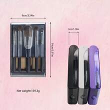 10pcs Portable Multifunctional Makeup Brush Set With Makeup Mirror, ABS Storage Box, Comfortable Soft-Touch Handle, Flexible Fiber Bristles, Suitable For Outdoor, Travel, Party, Easy To Carry And Store,Giveaways - Multicolor - View 5