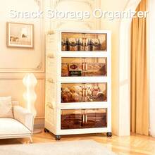 LugoBox 5-Pack Stackable Storage Bins With Rolling Drawers - Space-Saving, Foldable Design For Easy Closet & Book Organization, Open Front Access, Can Store Clothes, Home Office Outdoor Foldable Container - 5 lớp - Xem 6