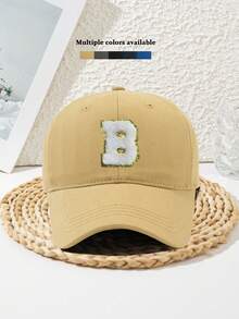 1pc Unisex Wide Brim Stylish Personalized Outdoor Sports Copper Buckle Adjustable Beach Solid Color Casual Street Polyester Patchwork Soft Top Rigid Brim Baseball Cap, Spring/Summer/Autumn/Winter - Multicolor - View 15