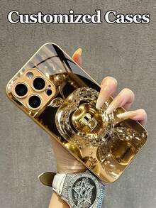 1 buah Casing Ponsel Kaca Tempered dengan Desain Teks dan Huruf 26 Huruf, Efek Logam Cair Emas Mengalir, Motif Apel, Kompatibel dengan iPhone 17 Air/16 Pro Max/15 Pro/14 Plus/13 Pro/12 Pro Max/11/Xs Max/8/7/6 Plus, S24 Ultra/S25 Ultra/A12, Hadiah Kustom Bisnis Kelas Atas untuk Pacar, Kekasih, Keluarga, Versi Internasional, Bukan Versi Domestik - Emas - View 5