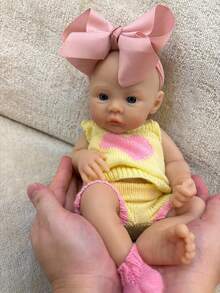 Muñeca Reborn de 13 pulgadas de niña del prado, hecha a mano con silicona de tacto suave, bebé recién nacido para regalos de cumpleaños (anatómicamente precisa) - Chica de silicona - Ver 11