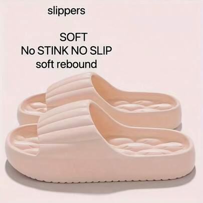 Women's EVA Slippers - Soft Non-Slip Indoor/Outdoor Shoes, Round Toe, Washable, All Season Design, Multi-Color, Indoor Outdoor Shoes, Durable Sole, Thick Sole, Soft, Non-Slip Bottom, Solid Color, Comfortable, Suitable For Home And Bathroom Use, All-Season Slip-On Slippers