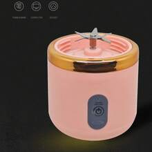 Portable Blender For Shakes And Smoothies, USB-C Rechargeable Personal Juicer Cup, 6-Blade Mini Mixer For Ice And Nuts, Leak-Proof Travel Bottle || Portable Blender For Shakes And Smoothies, 400ml Personal Size Juicer Cup With 6 Blades, USB Rechargeable Mini Mixer For Travel Gym - 粉色 - 查看 6