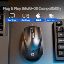 HP M150 USB Wired Mouse: Ultra-Quiet Button Design, Ergonomic Grip, Precise Tracking For Office And Home Use, Anti-Slip Scroll Wheel, Durable. - Black - View 2