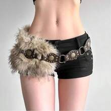 Cinturón vintage de estilo occidental color marrón con remaches, diseño único de cuerda floral para la cintura, adecuado para faldas y vaqueros - Multicolor - Ver 3