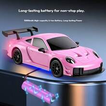 1:24 Escala 4WD Coche de control remoto de juguete, luces LED geniales, 2.4G inalámbrico RC, coche de carreras de drift de alta velocidad para niños, modelo de coche de juguete RC 4WD, coche de carreras de drift RC profesional de alta velocidad - Coche de drift en versión de pasajeros multicolor - Ver 9