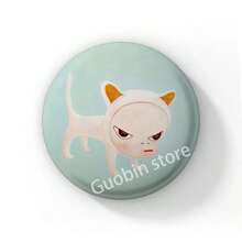 58mm Pop Art Creative Yoshitomo Nara Lapel Pins Backpack Clothes Jewelry Accessories Cartoon Round Brooch Button Badge Fans Collection Gifts - 58 mm - View 10