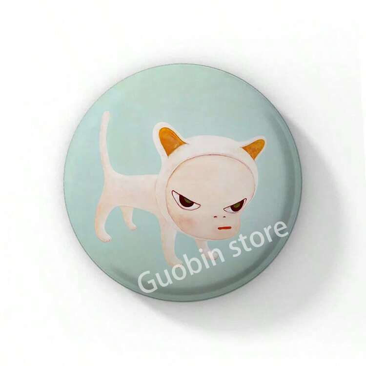 58mm Pop Art Creative Nara Yoshitomo Badge, Backpack Clothing Jewelry Accessory Cartoon Round Brooch, Collectible Fan Gift - 58 mm - View 9