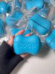 Novelty Funny Blue Soap Shaped Soft Case Compatible With Apple 2/3 Wireless Bluetooth Earphones - Multicolor - View 3