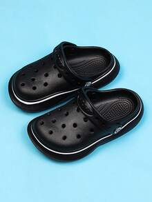 夏季EVA软舒适轻便防撞儿童沙滩凉鞋 - 黑色 - 查看 3