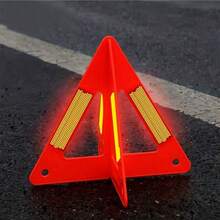 1pc Foldable Reflective Car Warning Triangle, Road Safety Sign Tripod, Car Emergency Breakdown Hazard Reflector Triangle, Used To Remind Rear Vehicles To Avoid Secondary Accidents - 1 Piece Triangular  Warning Stand - View 6