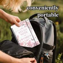 A5,160pages,PP Transparent Loose-Leaf Notebook,Floral Ring-Bound Notebook,Textured Cover,Lily And Gardenia,Loose-Leaf Binding Diary,Travel Journal,Learning,Business,Home,Back To School,Perfect Gift - Multicolor - View 8