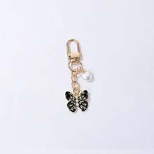 1件装时尚合金珐琅蝴蝶钥匙扣 时尚挂件 女士汽车包包钥匙圈 背包饰品礼品配件 - 彩色 - 查看 11