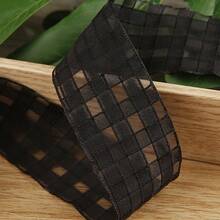 Chiffon Plaid Ribbon, DIY Handmade Bow Hair Accessories, Shoe Flower Craft Supplies, Gift Box Flower Packaging Ribbon - Multicolor - View 19