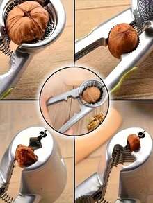 1pc Multi-Function Nut Cracker, Walnut Sheller, Pecan Nutcracker, Ergonomic Handle, Simple Operation, Kitchen Essential - Multicolor - View 6