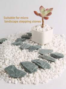 1 件 200 克/400 克 1-7 厘米随机长度和形状天然岩石切片、微景观装饰、楼梯石，适用于 DIY 微型场景、玻璃容器、水族馆 - 彩色 - 查看 10