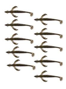 GOTURE 10个装 Luya 钓鱼饵，软仿真小飞鱼软饵 - TPE 防咬防撕裂，适用于海钓/淡水钓（鲈鱼/鳟鱼/梭鱼） - 彩色 - 查看 12