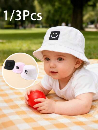 1/3件装婴儿渔夫帽，适合观光，UPF 50+ 防晒，舒适透气，适合全家外出游玩