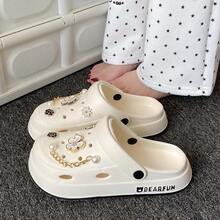 2026 New Summer Casual Breathable Slip-On Sandals, Comfortable Lightweight Fashionable Closed Toe Beach Slippers - White - View 1