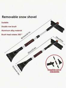 Snow Removal Shovel, Car Snow Removal Tool, Snow Removal Machine, Glass Cleaning And Defrosting Tool, Snow Removal Tool, Winter Snow Scraping And Ice Removal Brush - A - View 5
