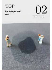 1pc Vintage Wood Grain Butterfly Print Silica Gel Bath Mat & Rug, Dirt-Resistant, Machine Washable, Suitable For Bathroom, Kitchen And All Seasons - Black - View 6