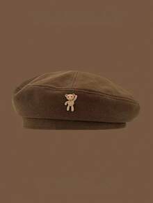 Cartoon Bear Casual Polyester (Polyester) Beret Hat For Daily Wear - Multicolor - View 13