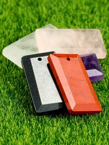Faceted Natural Stone And Crystal Rectangular Three-Dimensional Charms For Jewelry Making.13*25mm Stone Charms For Necklace Earrings And Bag Charms.DIY Festive Gift Creations - Multicolor - View 3