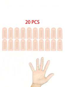 Múltiples piezas de protectores de silicona color albaricoque para dedos/dedos de los pies, material de silicona reutilizable con orificios transpirables, separador de dedos de los pies, cuidado de los pies para talones agrietados y piel seca - Albaricoque - Ver 14