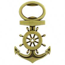 12pcs/Set Rudder Bottle Opener, Most Popular Ocean Wedding Party Favors, Ocean Themed Bottle Opener, Beach Party, Bridal Shower Gifts, Birthday Party Favors, Decorations And Souvenirs, Wedding Favors And Gifts, Valentine's Day Gifts, Kitchen And Bar Supplies - Silver - View 12