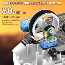 ATTACK SHARK G3 三模无线游戏鼠标，PAW3311 传感器，25000 DPI，59 克轻量化设计，5 个可编程按键，500mAh 电池续航 - 彩色 - 查看 6