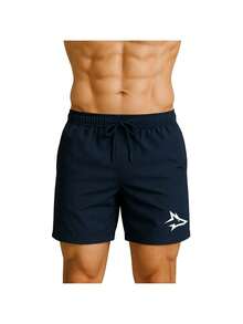 Kit Of 3 Men's Shorts With Geometric Print, Alpha Wolf, Alpha Co Premium Tactel Fabric - Black/Blue/White - View 9
