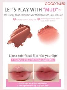 GOGO TALES 冰爽唇泥，哑光唇釉，柔滑水润，持久显色，不沾杯不晕染，柔雾腮红唇釉，适合所有肤色，学生适用，GOGOTALES - G08 Black-Iced Americano - 查看 5