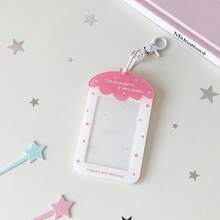 极简设计可爱卡通草莓3英寸卡包，Kpop粉丝配饰硬卡套，公交卡钱包 - 彩色 - 查看 13