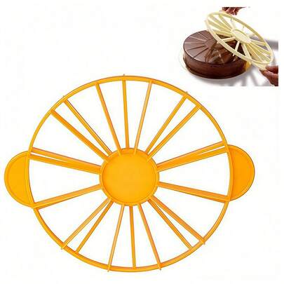 1 pieza Cortador de pasteles redondo de doble cara con cuchillas de 10/12 pulgadas - Reutilizable y fácil de limpiar, ideal para pasteles, tartas de queso y pasteles grandes - Adecuado para hornear en casa, cocina, repostería y uso en panadería, hecho de polipropileno (PP), herramienta de corte de pasteles | Cortador decorativo de pasteles | Divisor, Suministros para decoración de pasteles