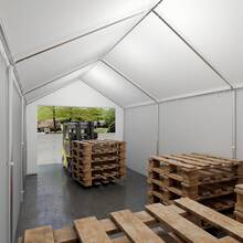 Garage Shelter/Storage Tent/UV-Protected Shelter With Roll-Up Window, Grey/White - Blanc - View 3