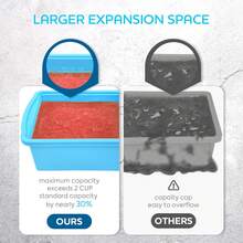 ZIP STANDING Silicone Freezer Trays With Lid,1-Cup Soup Freezer Container Large Ice Cube Molds With Reinforced Steel Ring Top For Freezing Soup Sauce Broth Leftovers Oven Dishwasher -(2-Pack): Home &Amp; Kitchen - Màu 4 - Xem 6