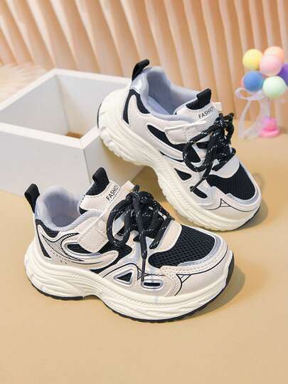 儿童透气网面运动鞋，男女童休闲运动鞋，学生跑步鞋，时尚百搭厚底运动鞋，户外休闲跑步鞋，春秋新品