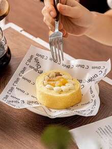 50/100pcs White French Oil-Proof Paper Liners, Silicone Baking Paper For Desserts, Burgers, Cakes, Essential For Back To School Season - Multicolor - View 5