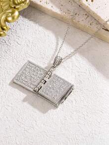 1本带书页的圣经，内含主祷文，配以十字架吊坠，护身符项链，圣经十字架，幸运符 - A - 查看 8