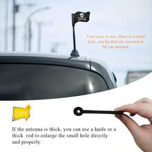 Pirate Skull Antenna Topper, EVA Material, & Crossbones Design, Windproof & Rainproof, Enhances Visibility & Stylishness, Automotive Accessory, Bold Design - A - View 2
