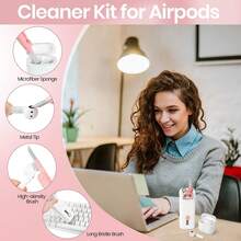 7-In-1 Wireless Car Cleaning Tool Kit, Keyboard Brush + Screen Cleaner, Suitable For Phones, Computers, Earphones - A - View 6